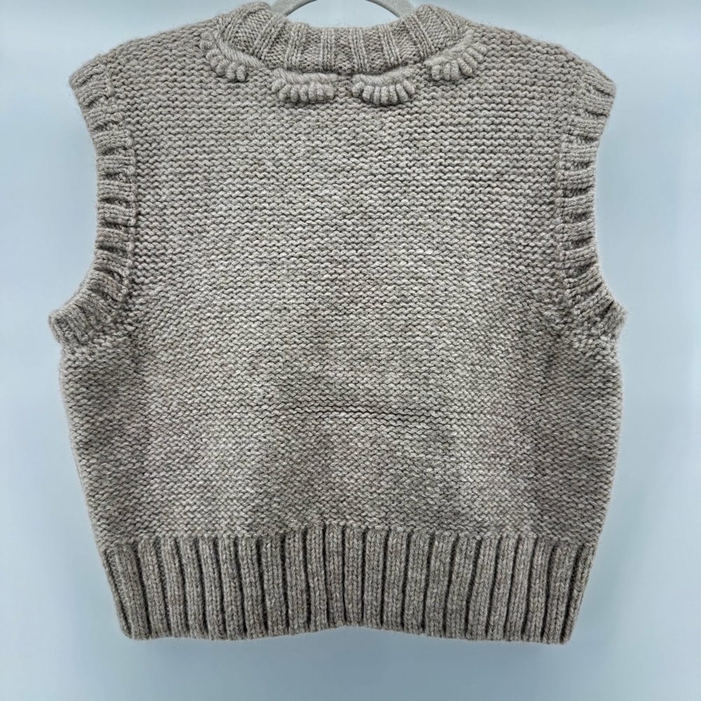 NWOT Mirth baby alpaca wool shell vest in graham cracker szL minimalist feminine - Picture 5 of 10